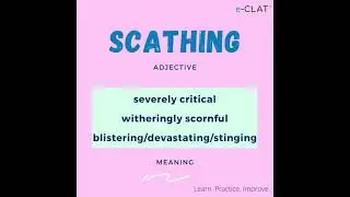 SCATHING | Word meaning | Word of the Day 54