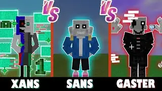 Xans vs. Sans vs. Gaster | Minecraft (NO LAG AT ALL!)