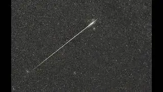 Leonid meteor and plasma trail with and without stars.