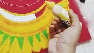##Fevi glue bottle aur pen se sunder rangoli banaye#shri nathji#simple rangoli#satisfying rangoli