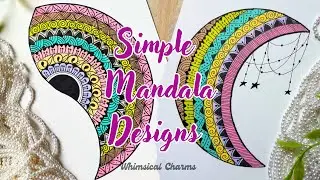 Simple Mandala Designs for beginners 🌈😍 #mandalaart #art #boho #mandaladesign #painting #mandala