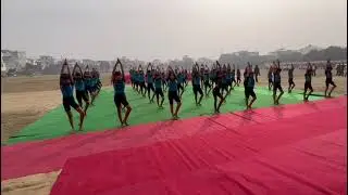 State Level Divya Khel Mahotsav 2025 | Mass Yoga Performance by Brilliant Public School Students