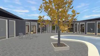 Pod house design 3 in a ring with more privacy made with LiveHome3d 
