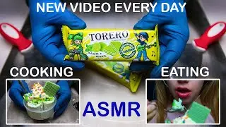 ASMR &ndash; Mint Waffles Rolled Ice Cream | ASMR &ndash; cooking eating |