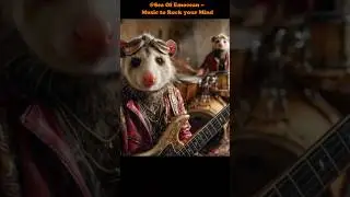🦝 Opossum Rock Band Goes Wild 🎸 Hard Rock Riff Madness (Instrumental Short) #opossum #hardrock #band