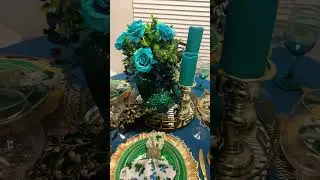New Elegant And Glam Peacock Tablescape | Tablescape Ideas 2023 #summer #short