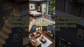 Modern Cozy Loft Apartment 🏠 Dark & Warm Interior Design Tour #cozyhome #예쁜인테리어 #shorts #usa