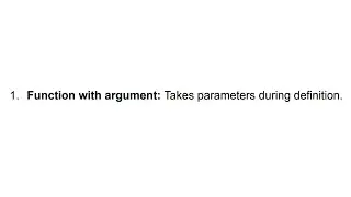 4 Function with argument