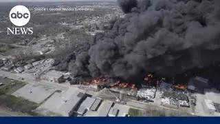 Thousands forced to leave homes after Indiana recycling plant fire