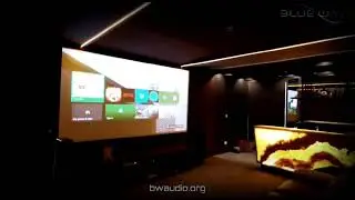 Home Theater with mini Bar