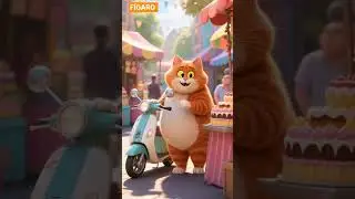F&iacute;garo Fat Orange Cat He steals a scooter and a motorcycle.