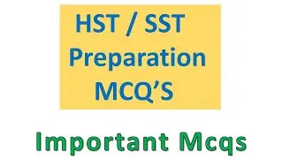 HST / SST TEST PREPARATION 2022 | HST / SST TEST SYALLABUS MCQS 2022 -----| UMER KHAN ACADEMY |-----