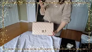 Chanel Unboxing - Beige Classic Flap in size m/l!!
