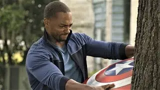 sam wilson training with captain America shield | falcon trying catain shield | sam with shield