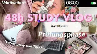 48h Study Vlog in der Prüfungsphase 🎀💻🍵 Lernroutine, gute Noten & Motivation