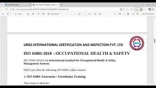Online HSE Courses in Benin | Health & Safety Training by URGS