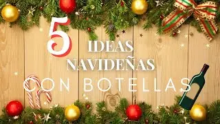 5 Lindas ideas Navideñas con Botellas de vidrio🎄🖌️Manualidades en casa