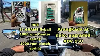 ADV 150 Pang-Gilid Upgrade, Rs8 17 grams STRAIGHT, 1000 RPM clutch spring & center spring #motovlog