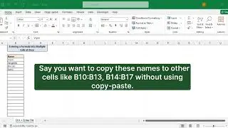 Fill Multiple Cells Instantly in Excel Without Copy-Paste