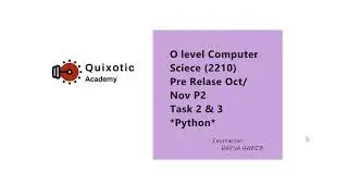 Python : Cambridge O Level Computer Science (2210) Pre Relase Material 2020 Oct/Nov P22