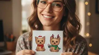 DIY Yorkie Holiday Stickers: Easy Print-and-Cut Tutorial