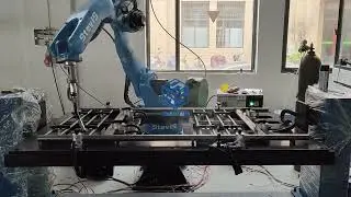[SteviS Laser] Industrial 6-axis CO2 welding robot with 2 sets of 1.8*1.2 meters positioners