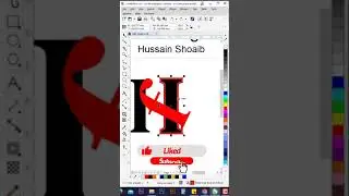 HF logo design coreldraw x7 tutorial | H F, H+F, H&F logo design Corel Draw #shorts