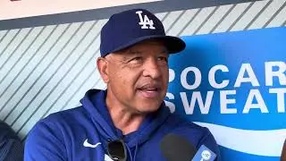 Dodgers manager Dave Roberts addresses the media ahead of Shohei Ohtani pitching against the Angels