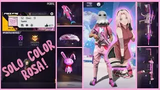 &iexcl;Solo puedo usar el color rosa!🐷🎀 |RETO USANDO COSAS DE UN SOLO COLOR P2| #freefire 