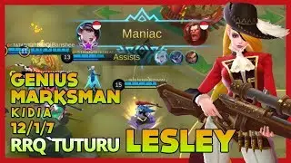 RRQ'Tuturu Genius Marksman Playing New Hero Lesley Auto Maniac ~ Mobile Legends