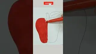 Apple 🍎 Drawing Painting and Coloring for Kids & Toddlers | Learn Apple Drawing