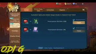 DAPATKAN TOKEN & SKIN GRATIS DOUBLE 11 DIAMOND VAULT KODE REEDEM SERVER LUAR BRAZIL MLBB