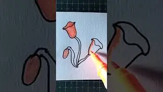 Easy Flower drawing series #art #easydrawing #drawingtutorials #artandcraft #painting #howtodraw