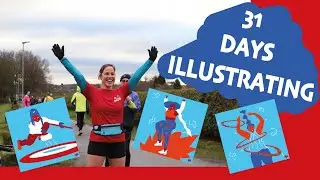 31 days of Illustration - RED JANUARY challenge
