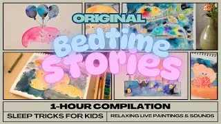 1 Hour of ORIGINAL Bedtime Stories | Capybara, Hermit Crab, Axolotl, +More | Sleep Tricks for Kids