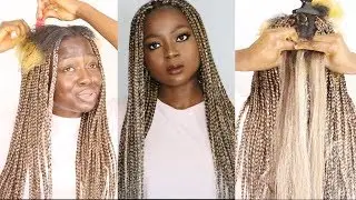 EASY DIY BROWN/BLONDE HIGHLIGHTS BOX BRAIDS