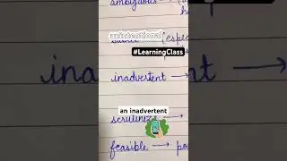 &ldquo;Inadvertent&rdquo; Meaning | English Vocabulary | Word of the Day [#shorts]