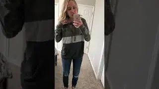 Camo and Charcoal Color Block Hoodie