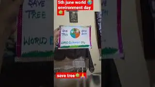 easy poster for environment day🌎||save tree save Earth#shorts #short