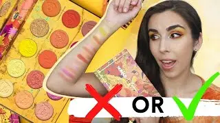TRYING NOMAD CARTAGENA MAGICA PALLETE FOR THE FIRST TIME | Swatch Party & Tutorial | Katie Marie
