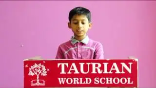 TWS Student Reciting Poem:  The Outsider