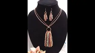 Tassel Necklace and Earrings Using Bargain Bead Box September 2020 Products!