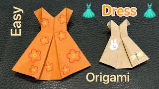 How to Make an Origami Dress | A4 Paper Dress Tutorial | DIY Paper Craft | Best Origami Decor Idea