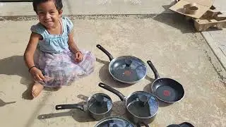Cooking set unboxing in telugu #Walmart kitchen set  #TFALL #NONSTICKPANS #12PIECESET #COOKWEARSET 