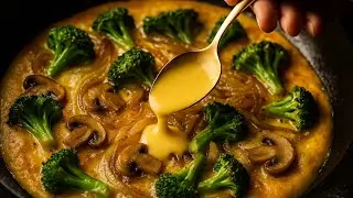 Broccoli and Mushroom Omelet! | Besten Rezepte Essen