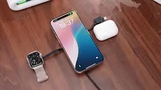 3 in 1 compact storage portable  cable magnetic wireless charger for lighting/type-c connection head