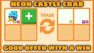 17 HUGE OFFERS FOR *NEON* CASTLE HERMIT CRAB!!😍😍 SMOOTH TRADE IN THE END in Adopt me