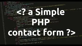 How to create a simple email contact form in PHP