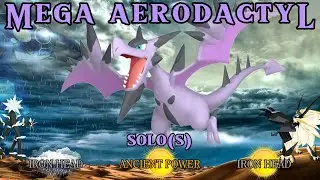 MEGA AERODACTYL RAID SOLO x3, 4:06 vs IRON HEAD, RAINY #pokemongo #pokemongo #megaaerodactyl #solo