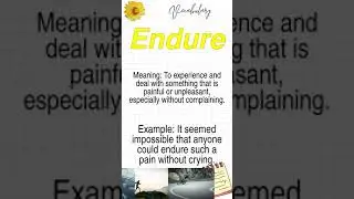 IELTS Vocab #11 Endure     #Shorts